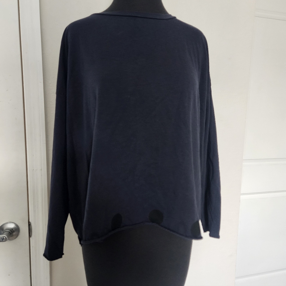 PLA NET BY LAUREN G Women's Navy Blue Top